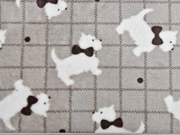 Wellness Fleece Doubleface Hunde Karo, dunkelbraun helltaupe