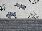 Alpenfleece Sweat UV-Licht Farbeffekt Hunde, grau meliert