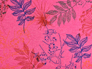 Alpenfleece Sweat bunte Bl�tter, pink meliert