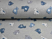 Alpenfleece Sweat Eisb�ren, grau meliert