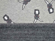 Alpenfleece Sweat Hasen, grau meliert