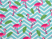 Jersey Flamingos Zickzack, pink helles aquamarin