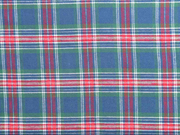 Flanell Stoff Schottenkaro, gr�n rot jeansblau