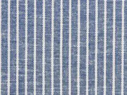 Leinen Viskose Nadelstreifen, jeansblau meliert