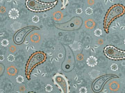 Baumwollstoff Paisley Blumen, altmint