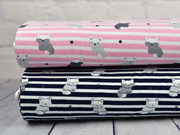 Jersey Streifen Schneef�chse, dunkelblau