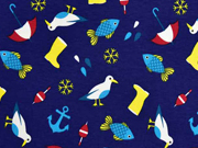 Jersey Fische M�wen Regenschirme, marineblau