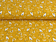 Jersey Waldtiere Pilze Laub, ocker