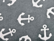 Wellness Fleece Jacquard Anker, wei� mausgrau