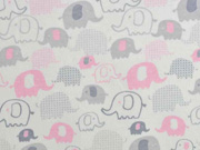Interlock-Jersey Elefanten, rosa cremewei�