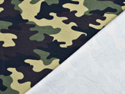 Sweatstoff Camouflage, khaki braun beige