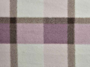 Mantelstoff Wooltouch Karo, cremewei� braun altrosa