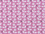 Baumwollstoff Bl�mchen, wei� grau altrosa