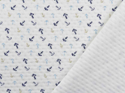 Jersey kleine Anker Ajour Muster, navy beige cremewei�