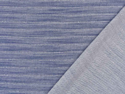 Viskose Jeanslook Glitzer Streifen, silber jeansblau