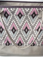 Vintage Lederimitat gepr�gte Optik, taupe