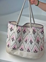 Vintage Lederimitat gepr�gte Optik, taupe