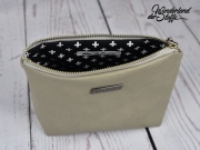 Vintage Lederimitat gepr�gte Optik, taupe