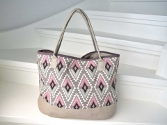 Vintage Lederimitat gepr�gte Optik, taupe