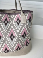 Vintage Lederimitat gepr�gte Optik, taupe