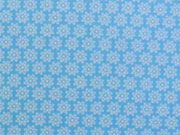 Baumwolle Streubl�mchen - babyblau/weiss