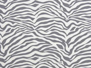 French Terry Sweat Zebramuster, grau