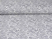 French Terry Sweat Zebramuster, grau