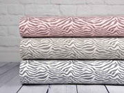 French Terry Sweat Zebramuster, taupe