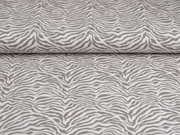 French Terry Sweat Zebramuster, taupe