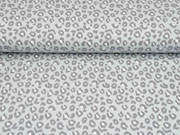 French Terry Sweat Leopardenmuster, hellgrau