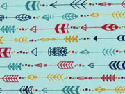 French Terry Sweat Pfeile, hellt�rkis