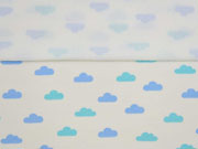 French Terry Sweat Wolken Boho, hellblau cremewei�