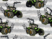 French Terry Sweat Traktor, gr�n hellgrau