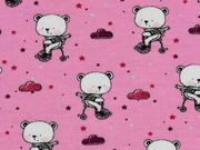 Jersey B�ren mit Schal Wolken, rosa