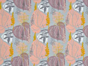 Jersey Bl�tter, altrosa hellgrau