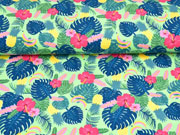 Jersey Aloha tropische Bl�tter Ananas, hellgr�n