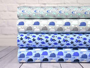 Jersey Wale Sealife, dunkelblau hellblau