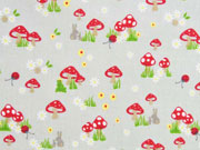 Baumwolle Pilze, grau