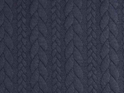 RESTST�CK 20 CM Jacquard Zopfmuster, dunkelblau
