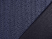 RESTST�CK 20 CM Jacquard Zopfmuster, dunkelblau