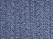 Jacquard Zopfmuster, jeansblau
