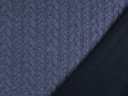 Jacquard Zopfmuster, jeansblau