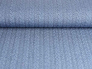 Jacquard Zopfmuster, jeansblau