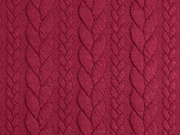 Jacquard Zopfmuster, weinrot