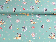 Jersey Waldtiere Boho Digitaldruck, altmint