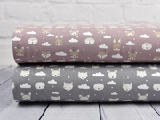 Jersey Hasen F�chse B�ren Wolken, cremewei� mittelgrau