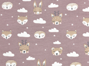 Jersey Hasen F�chse B�ren Wolken , cremewei� altrosa