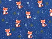 Jersey F�chse B�ume, dunkelblau