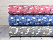 Sweatstoff Eisb�ren B�ume, dunkles altrosa