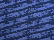 Sweatstoff Striche Sterne, jeansblau dunkelblau